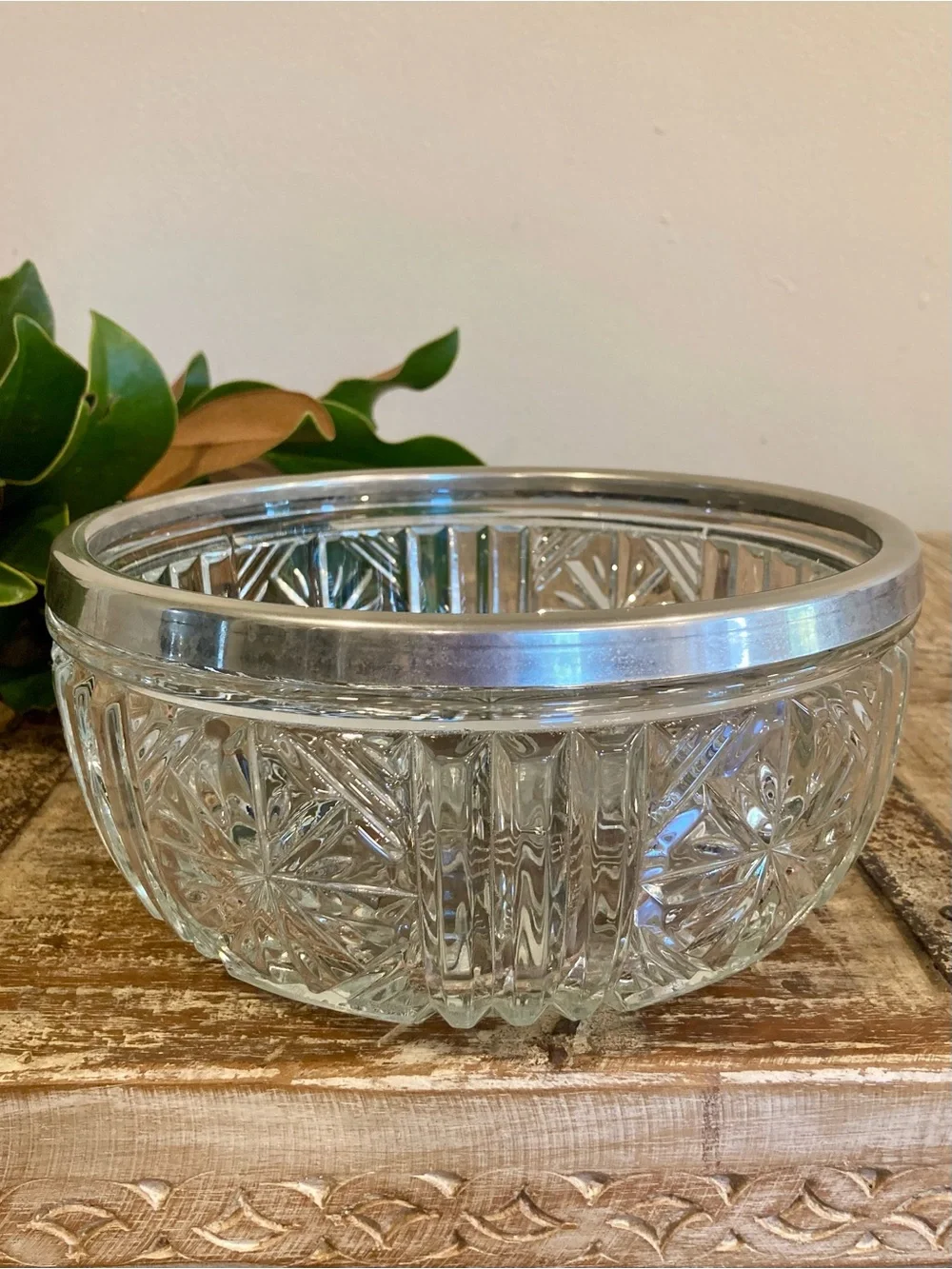 Vintage glass serving